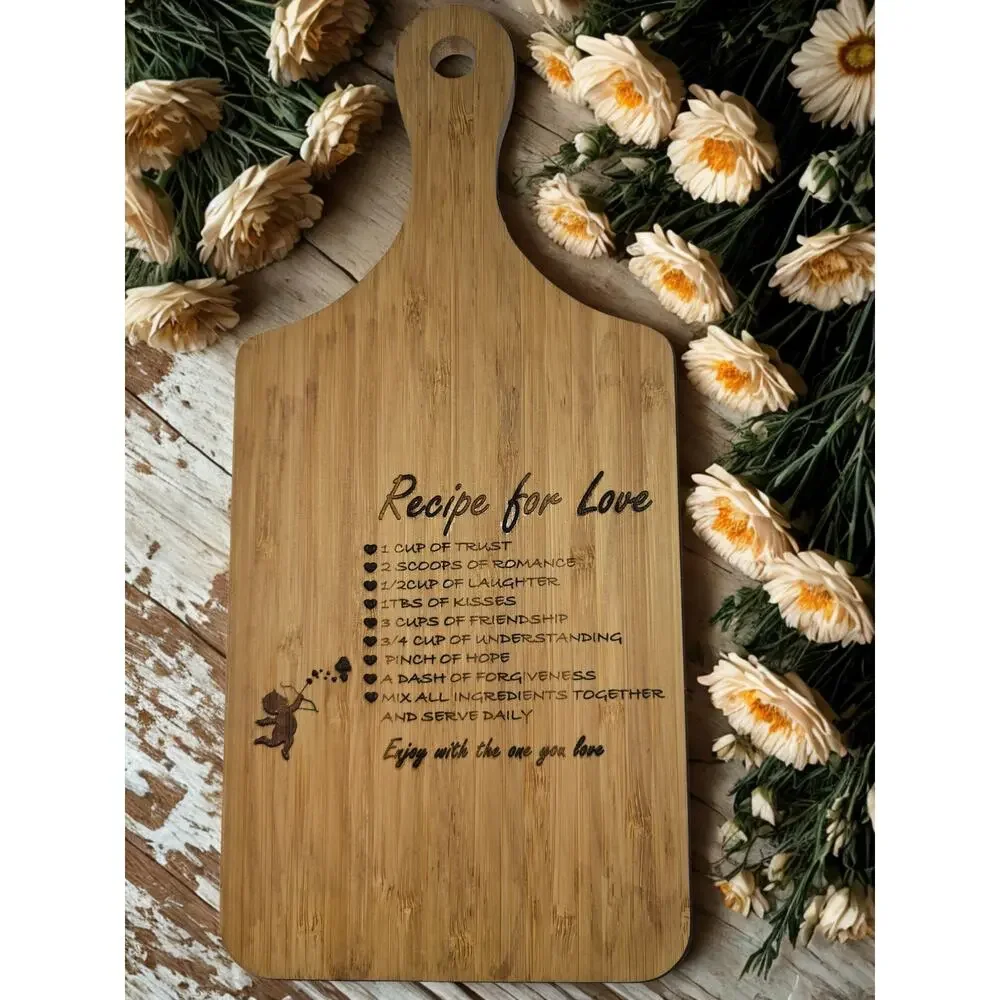 charcuterie board cutting board handmade handwritten grandmas Recipe for love
